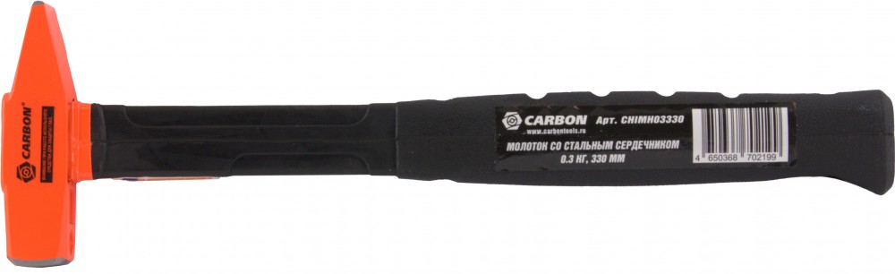 Carbon CHIMH03330 Молоток слесарный с резиновой рукояткой и стальным сердечником, 0,3 кг CHIMH03330