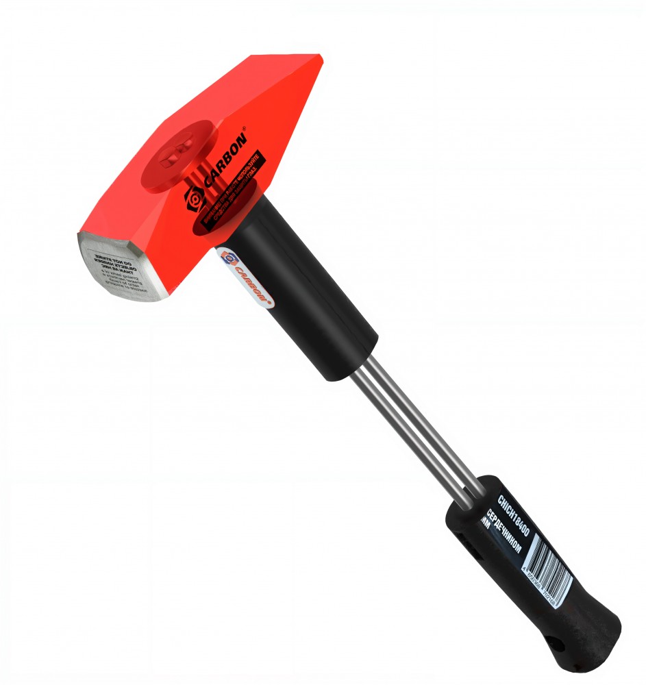 Carbon CHIMH03330 Молоток слесарный с резиновой рукояткой и стальным сердечником, 0,3 кг CHIMH03330
