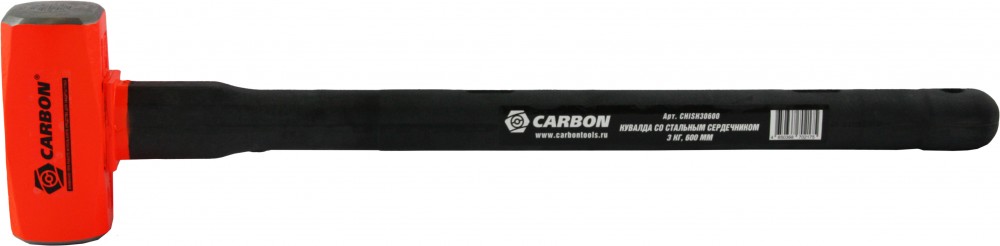 Carbon CHISH30600 Кувалда с резиновой рукояткой и стальным сердечником, 3 кг CHISH30600