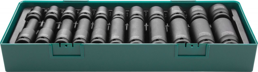 Jonnesway S03A4122SP Набор головок ударных 1/2"DR в ложементе, 10-24 мм, 22 предмета S03A4122SP