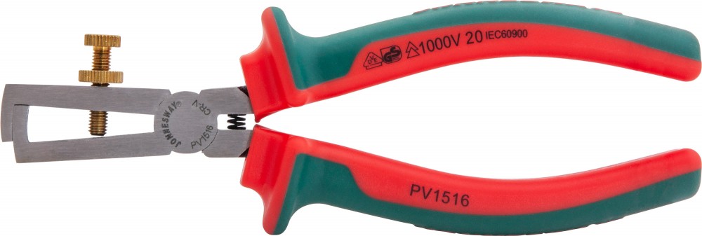 Jonnesway PV1516 Пассатижи диэлектрические для снятия изоляции, 160 мм PV1516