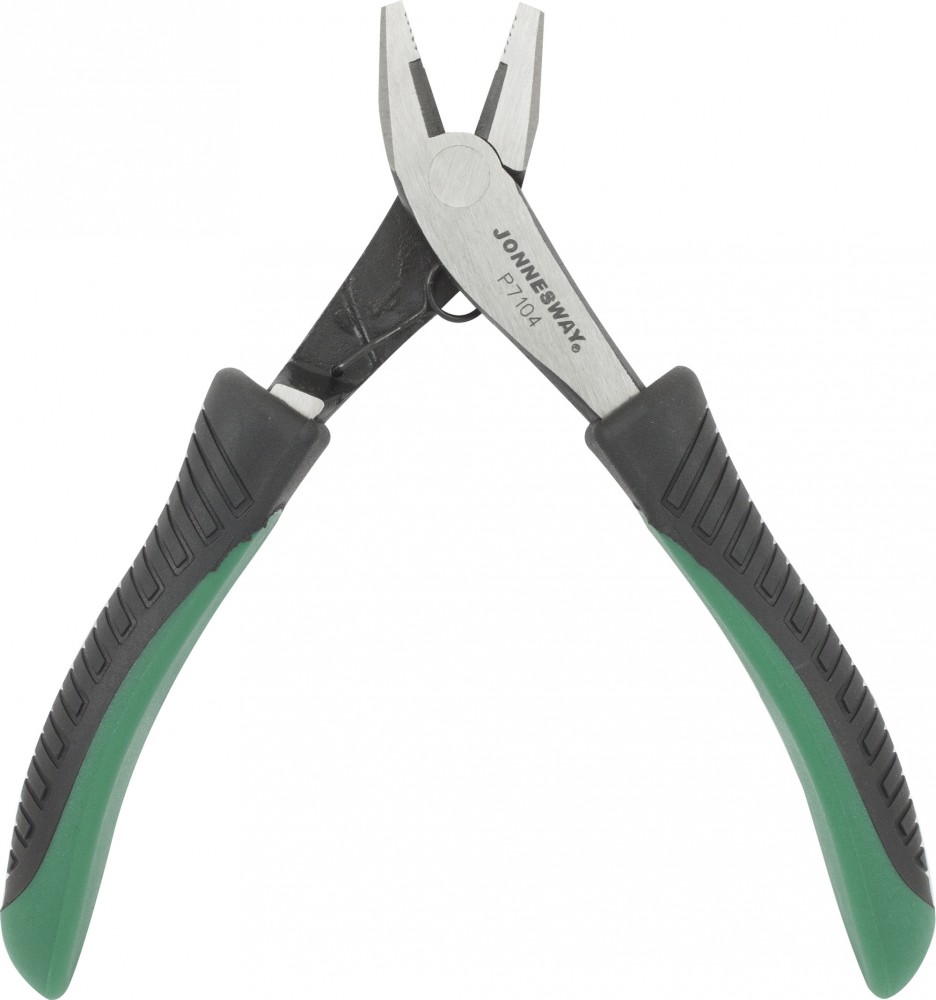 Jonnesway P7104 Пассатижи с двухкомпонентными рукоятками, мини, 120 мм P7104