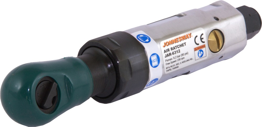 Jonnesway JAR-6312 Рукоятка трещоточная пневматическая укороченная 1/4"DR 230 об/мин., 34 Нм JAR-6312