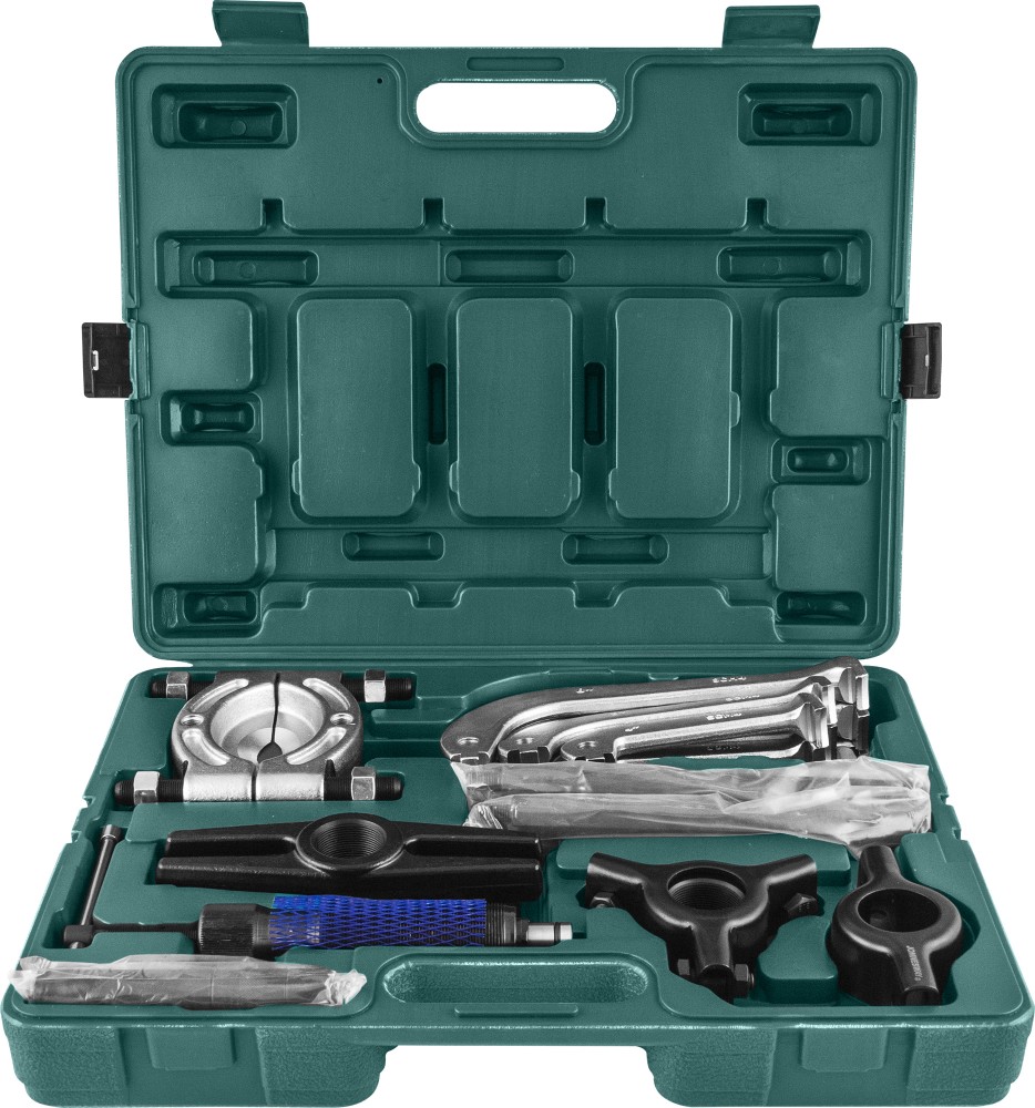 Jonnesway AE310002 Универсальный гидравлический съемник, max усилие 10т., 25 предметов AE310002