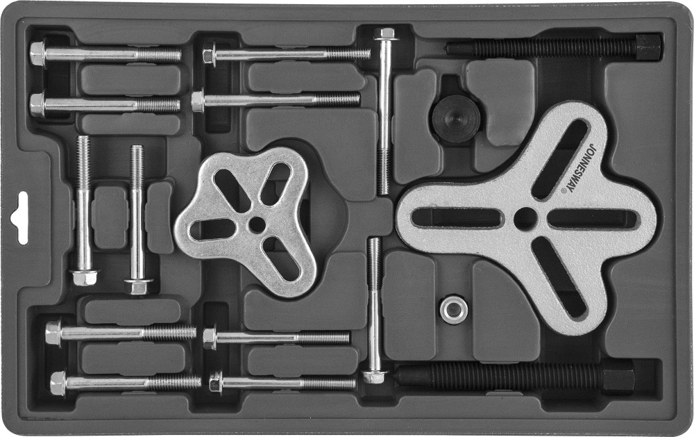 Jonnesway AE310051 Съемник многофункциональный с болтовыми захватами в наборе, диапазон захватов 30-120 мм AE310051