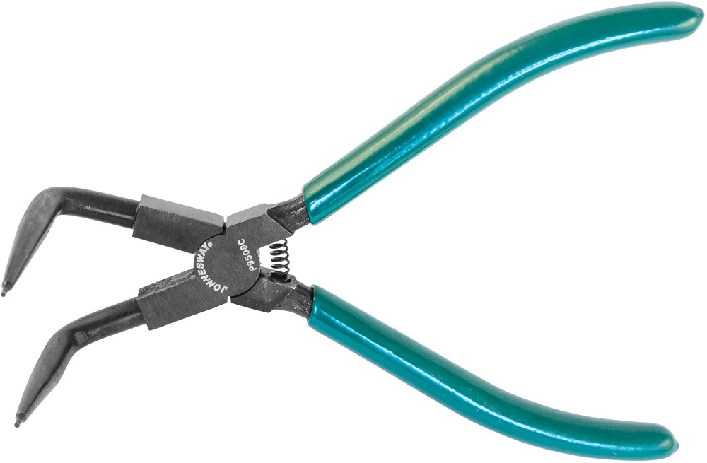 Jonnesway P9508C Щипцы загнутые 90° для стопорных колец удлиненные с ПВХ рукоятками, сжим, 215 мм, 10-32 мм P9508C