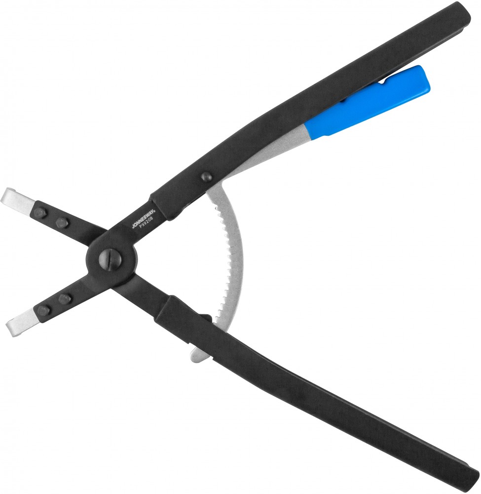 Jonnesway P9920B Щипцы загнутые 90° с фиксатором для стопорных колец, сжим, 165-300 мм, 4.5-5.5 мм, 500 мм P9920B