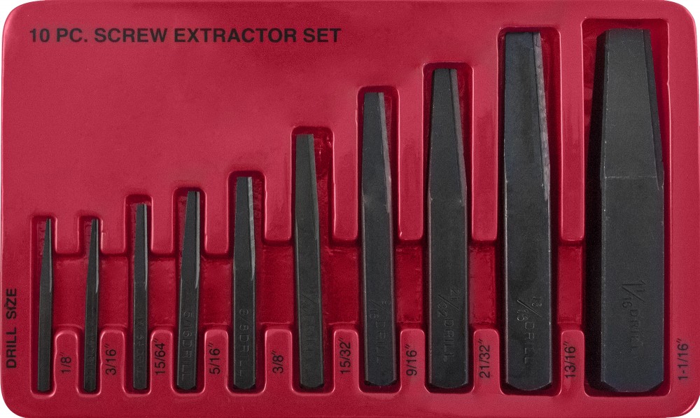 Jonnesway AG010052 Комплект экстракторов "съемник шпилек", квадрат 1/8" - 1-1/16", 10 предметов AG010052