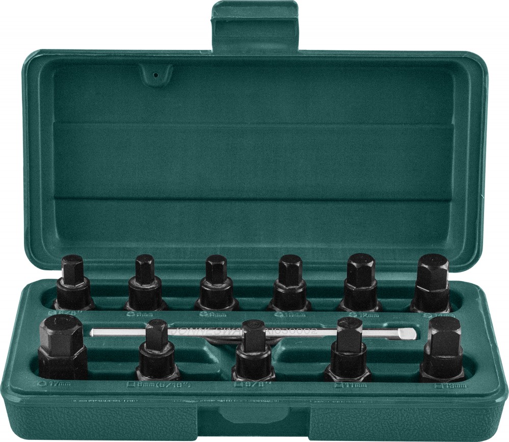 Jonnesway AI030002 Комплект для откручивания масляных пробок, 12 предметов AI030002