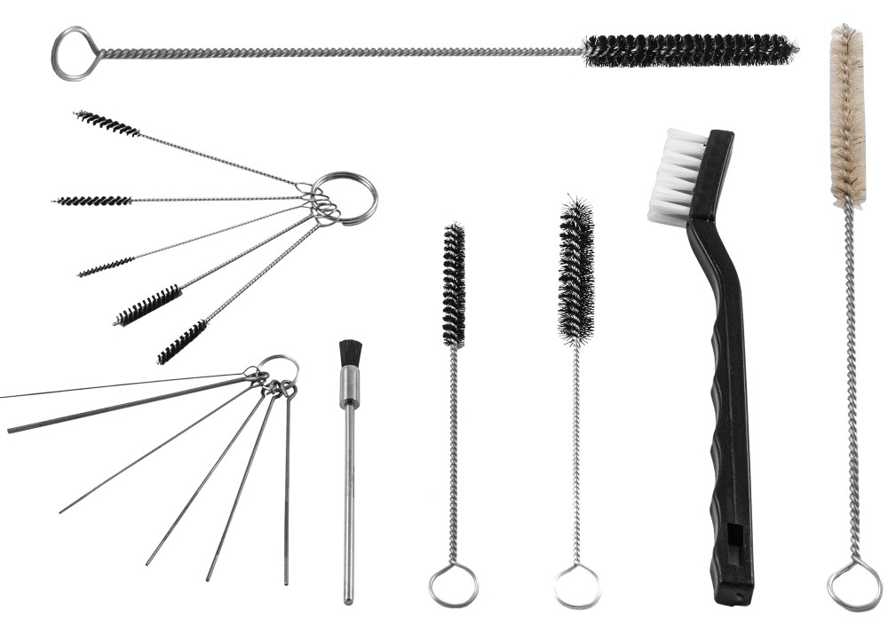 Jonnesway AS-0049 Комплект щеток мастер для чистки покрасочного пистолета "Краскопульта", 17 предметов AS-0049