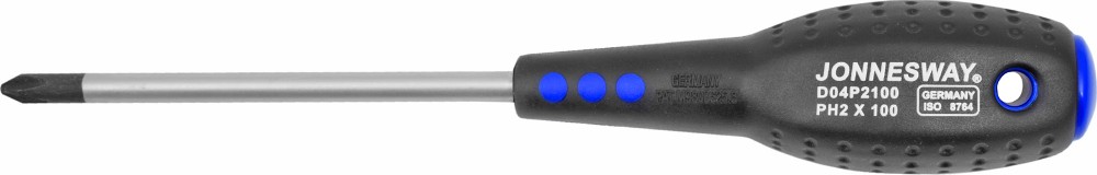 Jonnesway D04P2100 Отвертка стержневая крестовая FULL STAR, PH2х100 мм D04P2100