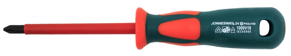 Jonnesway DV13P2100 Отвертка стержневая крестовая диэлектрическая, PH2х100 мм DV13P2100