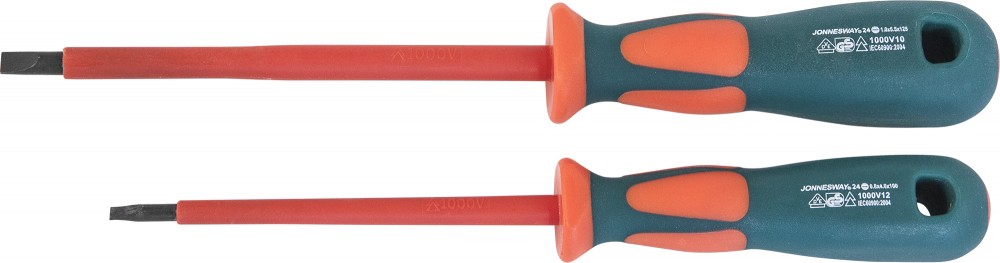 Jonnesway DV13S275 Отвертка стержневая шлицевая диэлектрическая, SL2,5х75 мм DV13S275