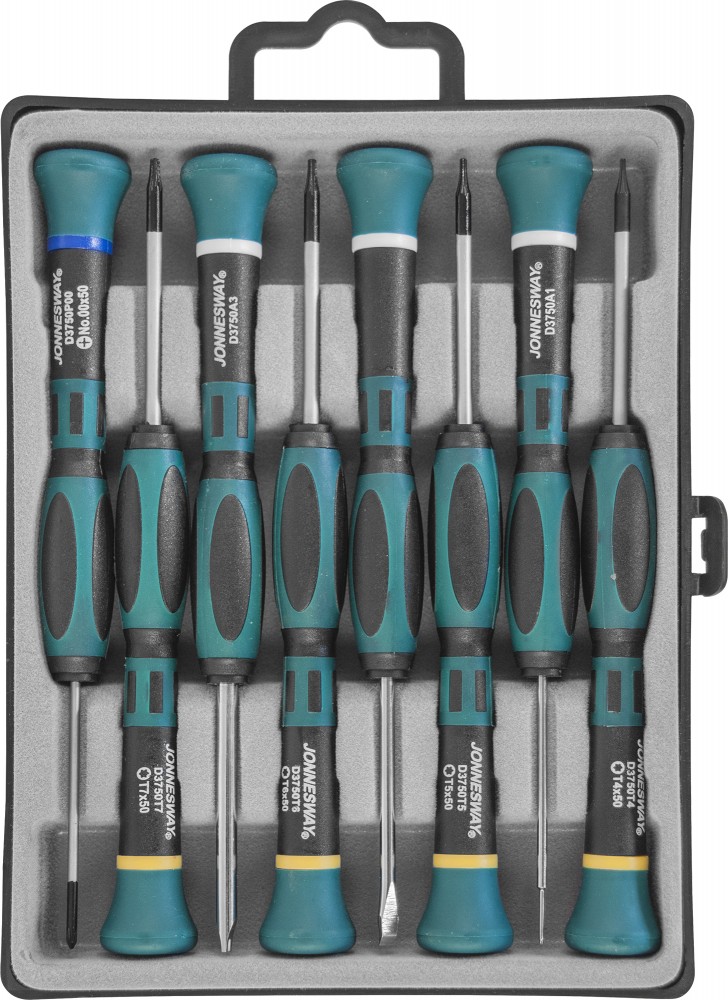Jonnesway D3750T18S Набор отверток для точной механики TORX®, 50 мм, 8 предметов D3750T18S