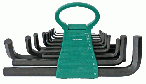 Jonnesway H01MH118S  Комплект угловых шестигранников коротких 1,5-19мм, 18 предметов H01MH118S