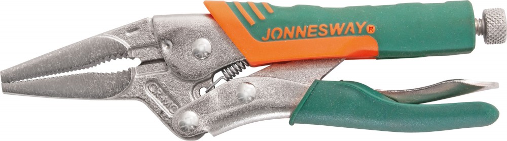 Jonnesway P36M06C Зажим ручной с фиксацией, прорезиненными рукоятками и удлиненными губками, 160 мм, 0-50 мм P36M06C