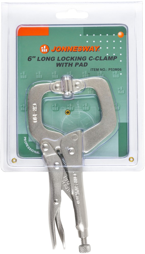 Jonnesway P53M06 Ручные тиски "струбцина" с С-образным захватом, 160 мм P53M06