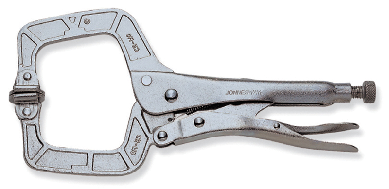 Jonnesway P53M18 Зажим ручной с фиксацией, С-образный захват, 450 мм, 0-180 мм P53M18