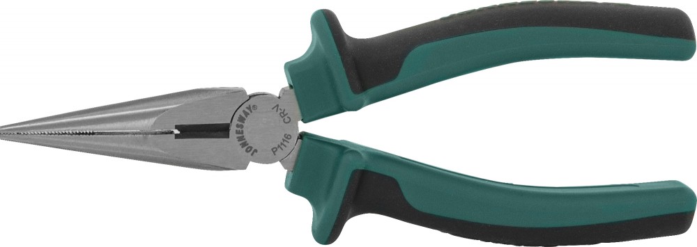 Jonnesway P1116 Длинногубцы прямые с двухкомпонентными рукоятками, 160 мм P1116