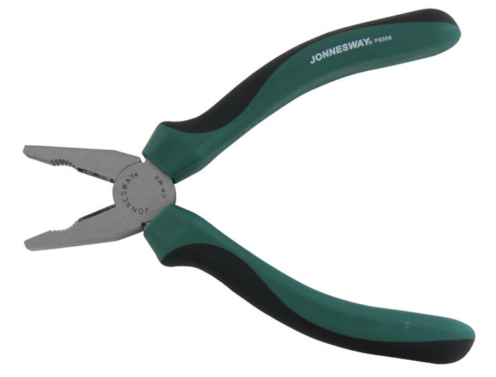 Jonnesway P8007 Пассатижи улучшенные с двухкомпонентными рукоятками, 180 мм P8007