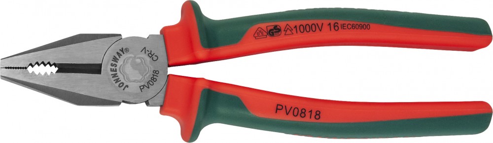 Jonnesway PV0818 Пассатижи диэлектрические с двухкомпонентными рукоятками, 200 мм PV0818