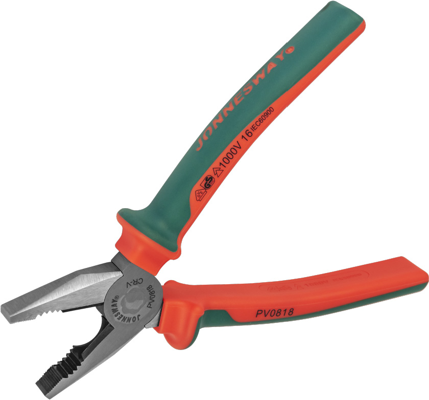 Jonnesway PV0818 Пассатижи диэлектрические с двухкомпонентными рукоятками, 200 мм PV0818