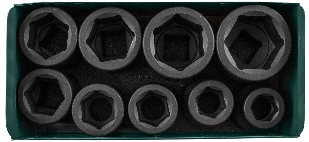 Jonnesway S03A8109S Набор головок торцевых ударных 1"DR, 24-50 мм, 9 предметов S03A8109S