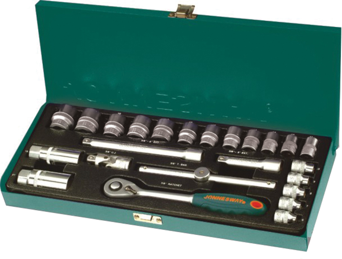 Jonnesway S04H3125S Набор головок торцевых 3/8"DR, 6-22 мм, 25 предметов S04H3125S