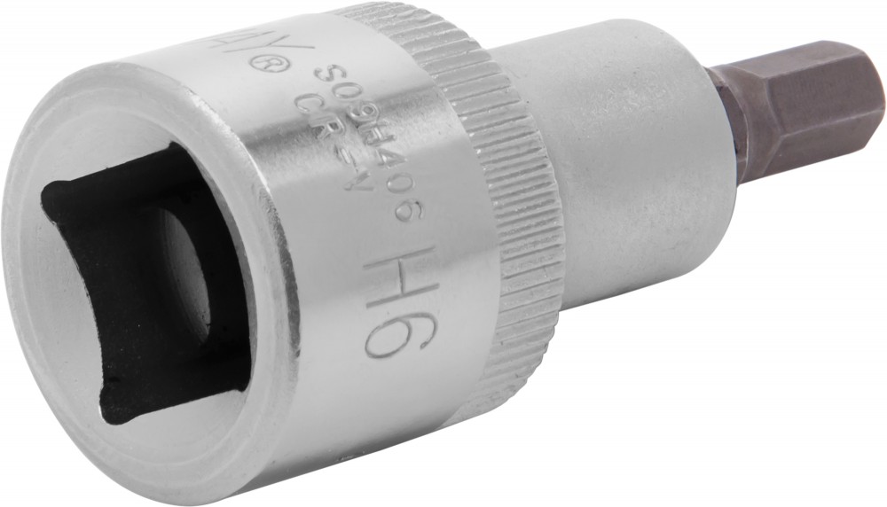Jonnesway S09H406 Насадка торцевая 1/2"DR с вставкой-битой шестигранной, H6, 55 мм S09H406