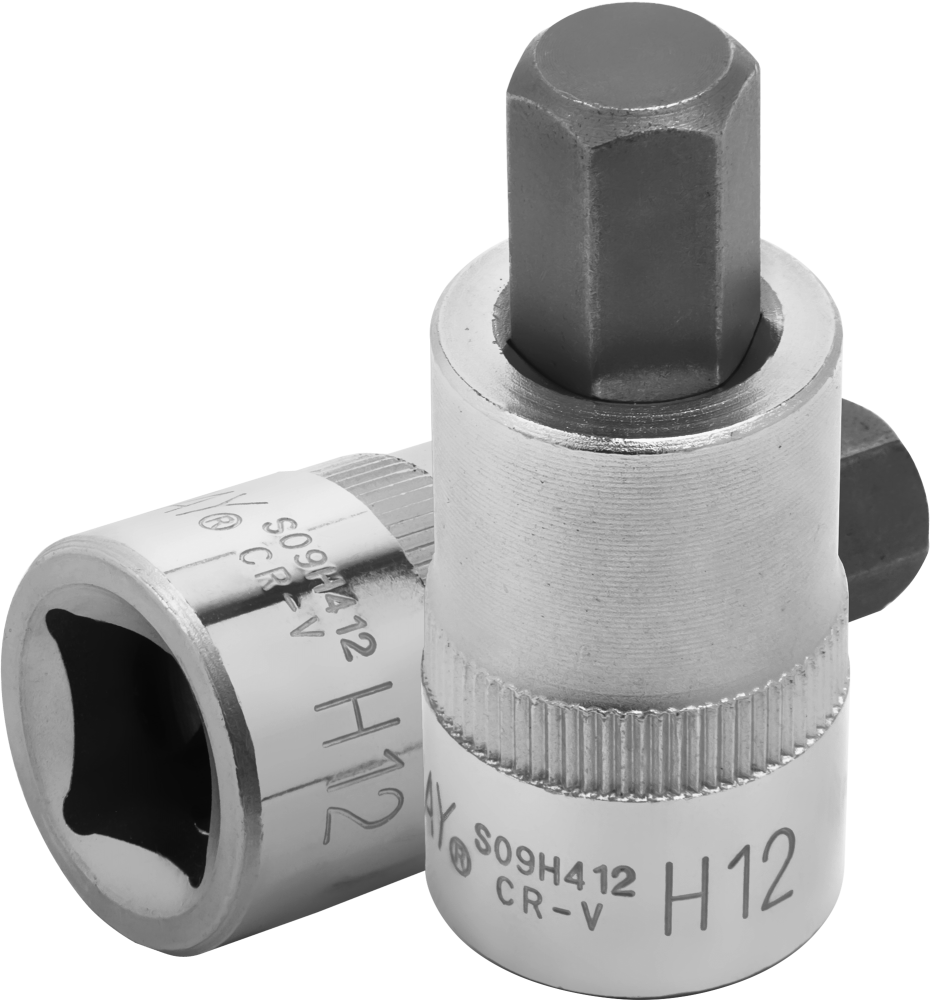 Jonnesway S09H412 Насадка торцевая 1/2"DR с вставкой-битой шестигранной, H12, 55 мм S09H412