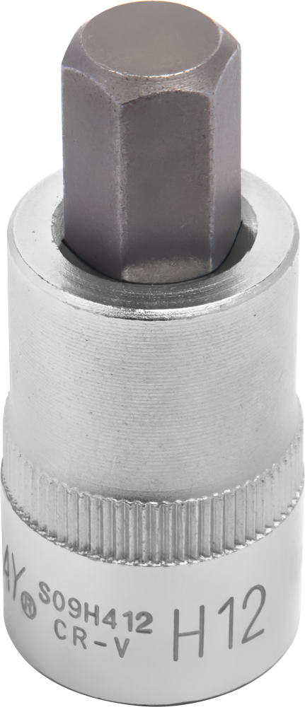 Jonnesway S09H412 Насадка торцевая 1/2"DR с вставкой-битой шестигранной, H12, 55 мм S09H412