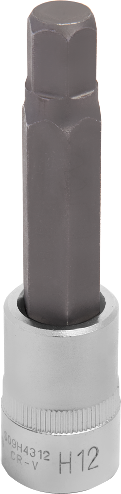 Jonnesway S09H4312 Насадка торцевая 1/2"DR с вставкой-битой шестигранной, H12, 100 мм S09H4312