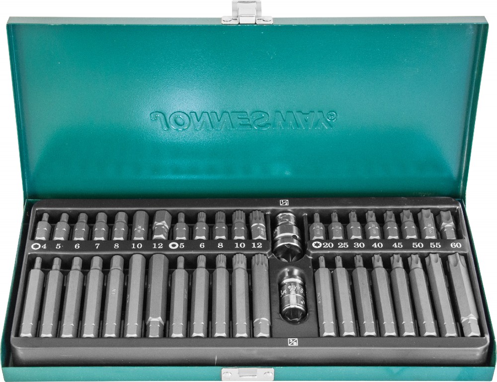 Jonnesway S29H4142SM Набор вставок-бит 10 мм DR с переходниками, 42 предмета S29H4142SM