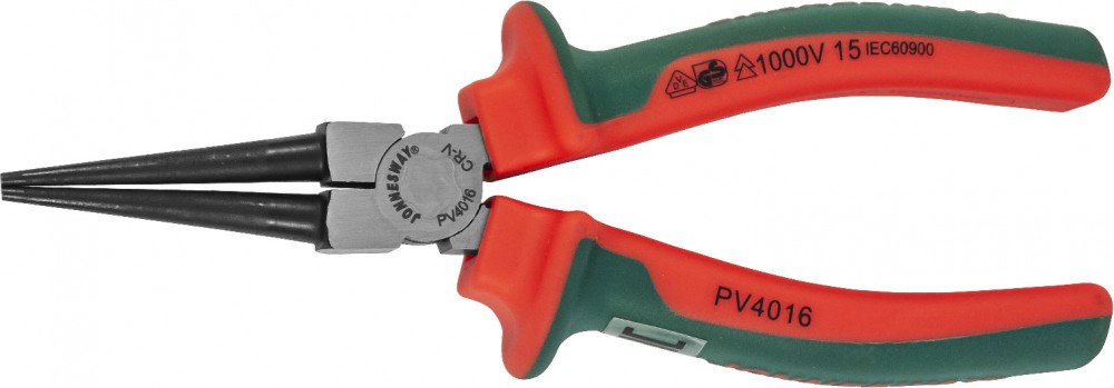 Jonnesway PV4016 Круглогубцы диэлектрические с двухкомпонентными рукоятками, 160 мм PV4016