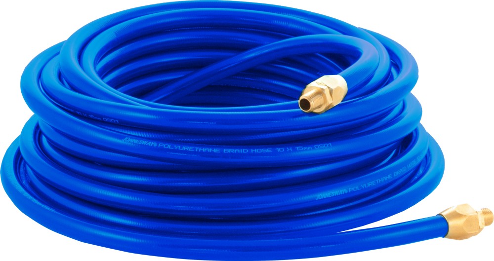 Jonnesway JAZ-7220BF Шланг полиуретановый для пневматического инструмента с штуцерами 1/4", 10х15 мм, 15 м JAZ-7220BF