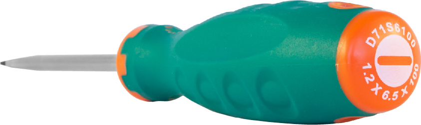 Jonnesway D71S6100 Отвертка стержневая шлицевая ANTI-SLIP GRIP, SL6.5х100 мм D71S6100