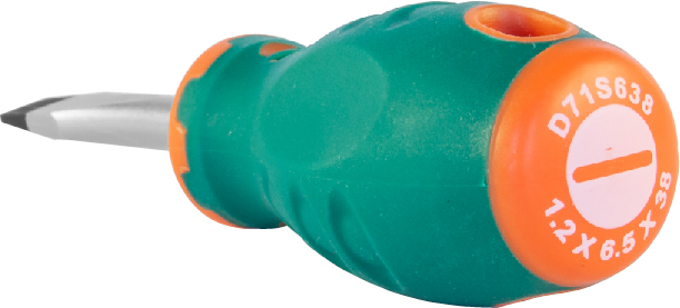 Jonnesway D71S638 Отвертка стержневая шлицевая ANTI-SLIP GRIP, SL6.5х38 мм D71S638