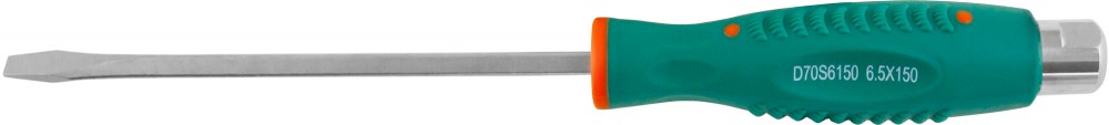 Jonnesway D70S6150 Отвертка стержневая шлицевая, ударная, силовая под ключ, SL6.5x150 D70S6150