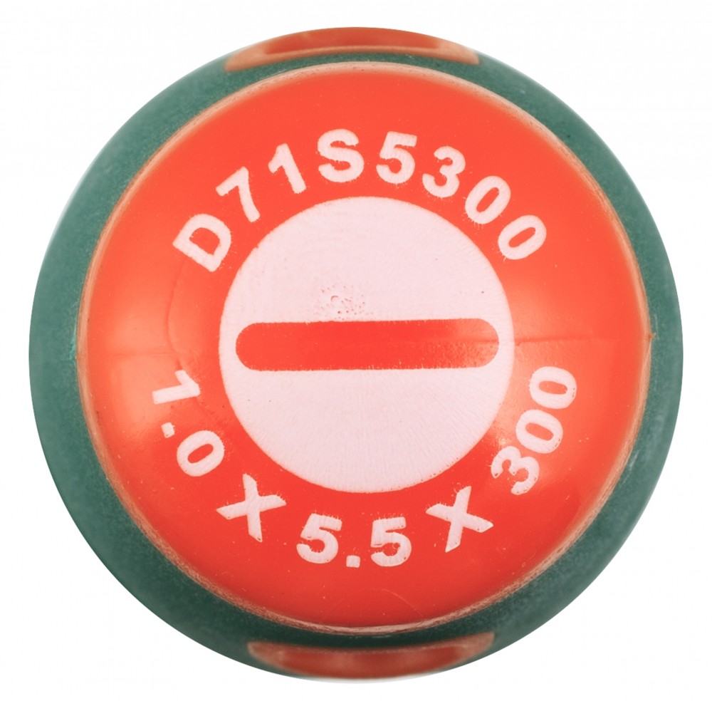  D71S5300 Отвертка стержневая шлицевая ANTI-SLIP GRIP, SL5.5х300 мм D71S5300