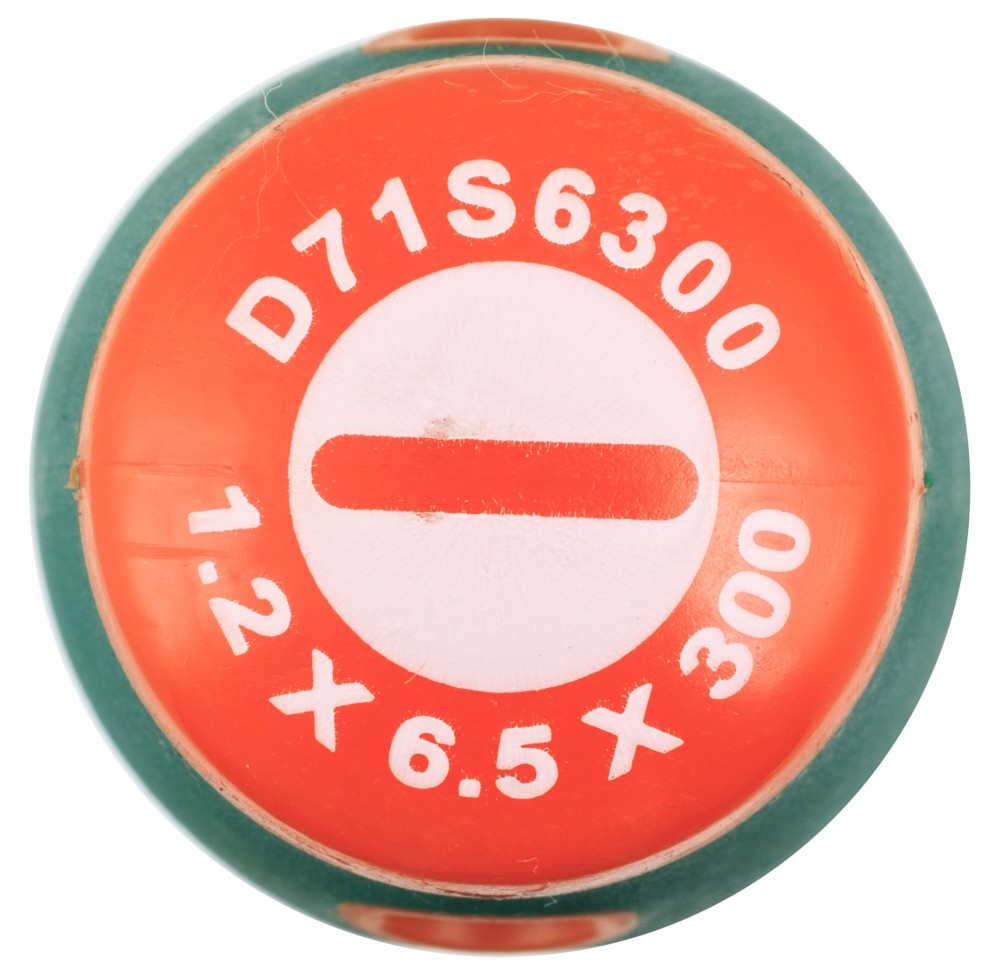  D71S6300 Отвертка стержневая шлицевая ANTI-SLIP GRIP, SL6.5х300 мм D71S6300