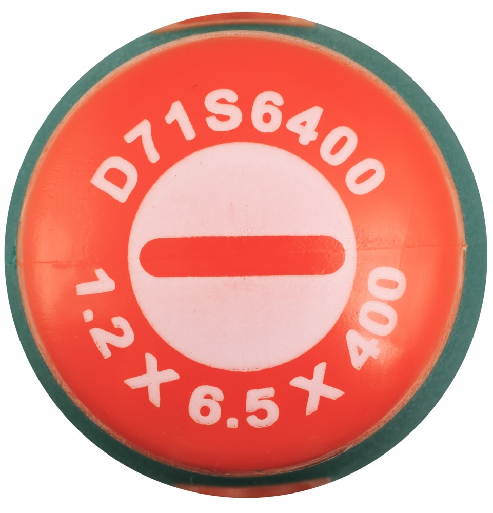  D71S6400 Отвертка стержневая шлицевая ANTI-SLIP GRIP, SL6.5х400 мм D71S6400