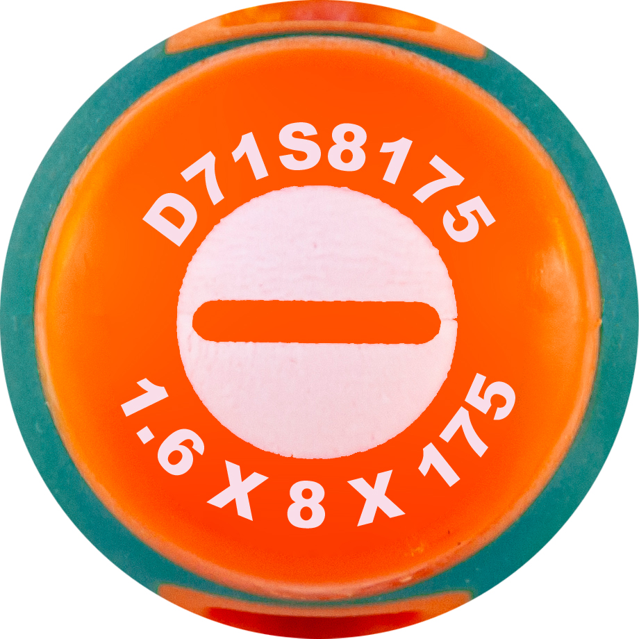  D71S8175 Отвертка стержневая шлицевая ANTI-SLIP GRIP, SL8.0х175 мм D71S8175