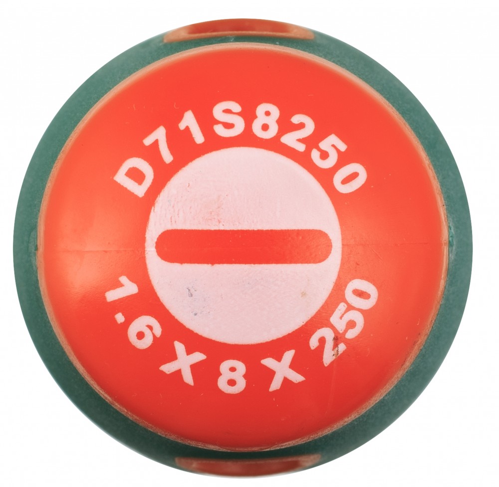  D71S8250 Отвертка стержневая шлицевая ANTI-SLIP GRIP, SL8.0х250 мм D71S8250