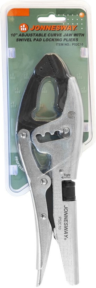 Jonnesway P52C10 Зажим ручной переставной с шарнирной губкой и трубным захватом, 250 мм, 0-80 мм P52C10