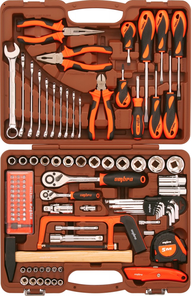 Ombra OMT101S Набор инструмента универсальный 1/4", 1/2"DR, 101 предмет OMT101S