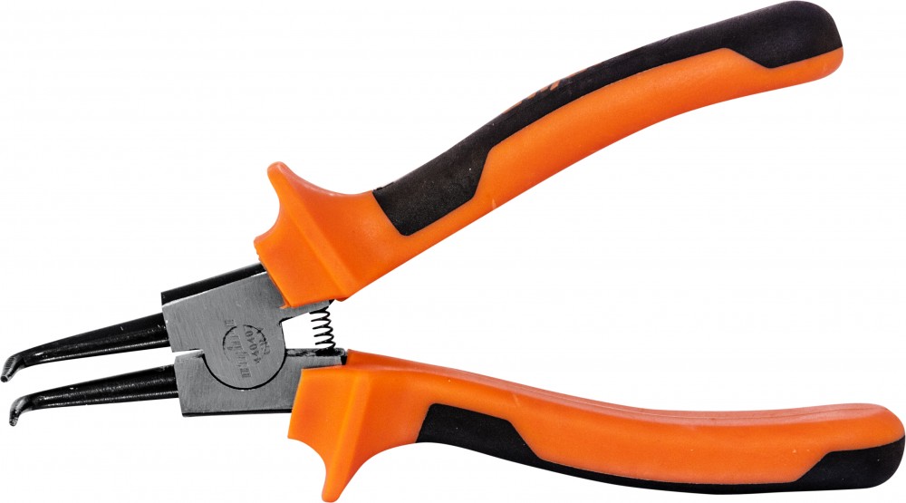 Ombra 440407 Щипцы загнутые 90°  для стопорных колец с двухкомпонентными рукоятками, разжим, 180 мм, 5-32 мм 440407