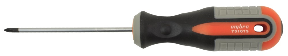 Ombra 751075 Отвертка стержневая крестовая ROUND GRIP, PH0x75 мм 751075