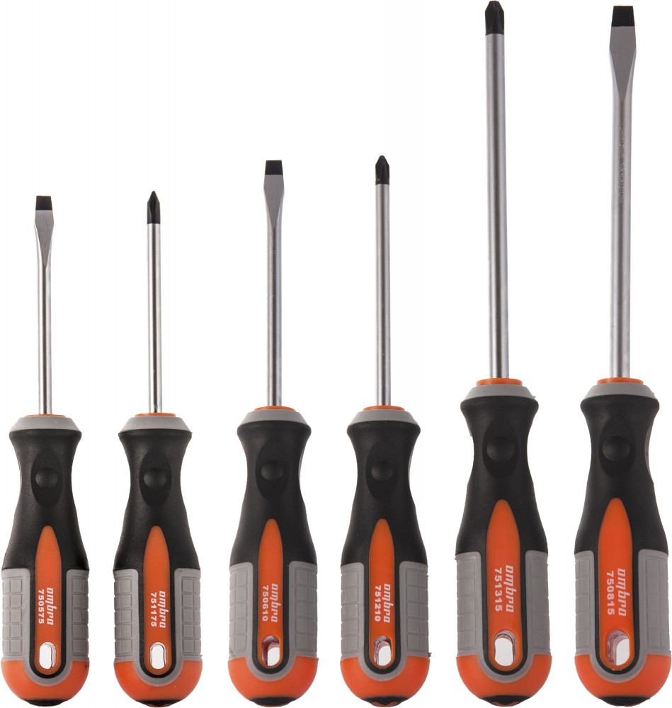 Ombra 975006 Набор отверток стержневых ROUND GRIP, 6 предметов 975006