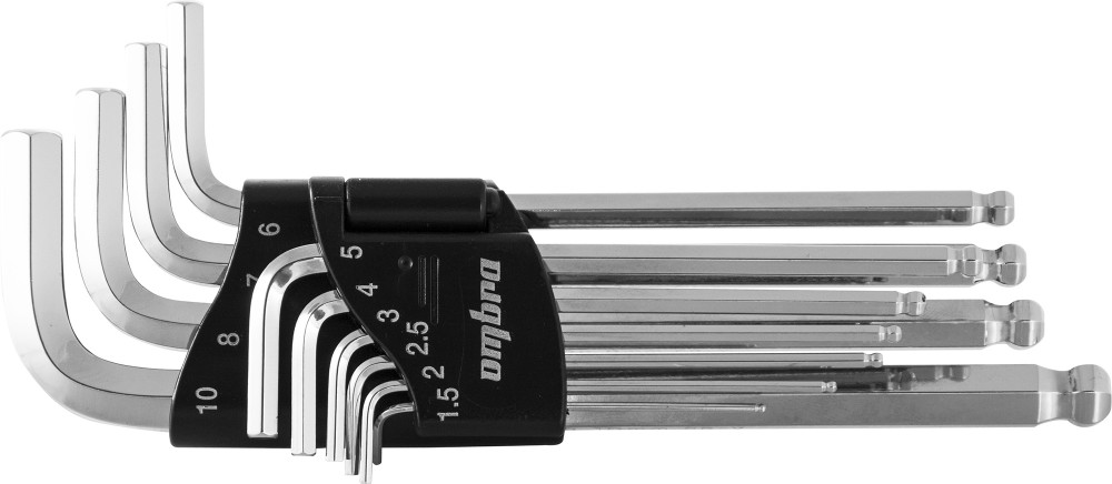 Ombra 952310 Набор ключей торцевых шестигранных с шаром H1.5-H10, 10 предметов 952310