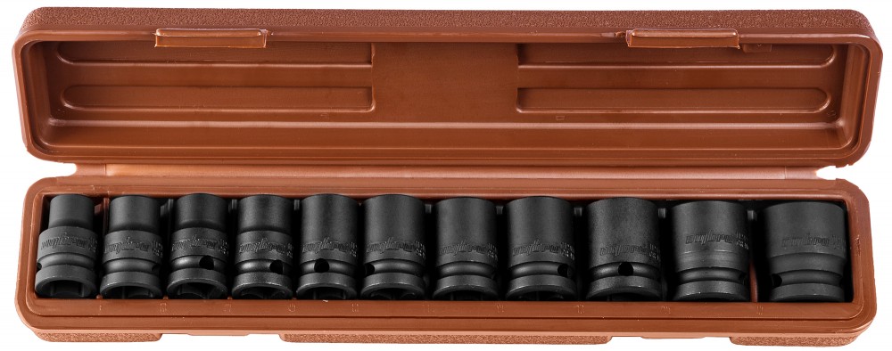 Ombra 912411 Набор головок торцевых для ударного инструмента 1/2"DR, 10-24 мм, 11 предметов 912411